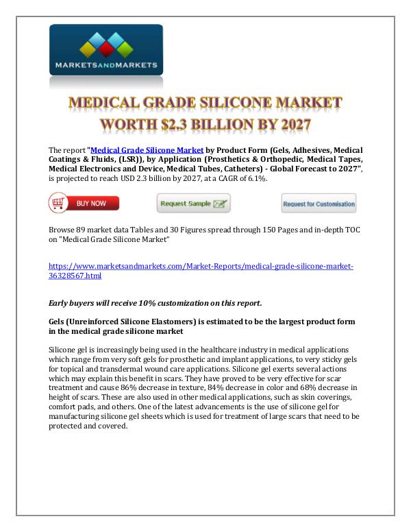 Chemicals and Materials Medical Grade Silicone Market New1