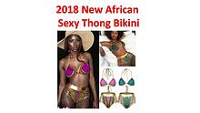 2018 New African Sexy Thong Bikini Lace Up Swimwear