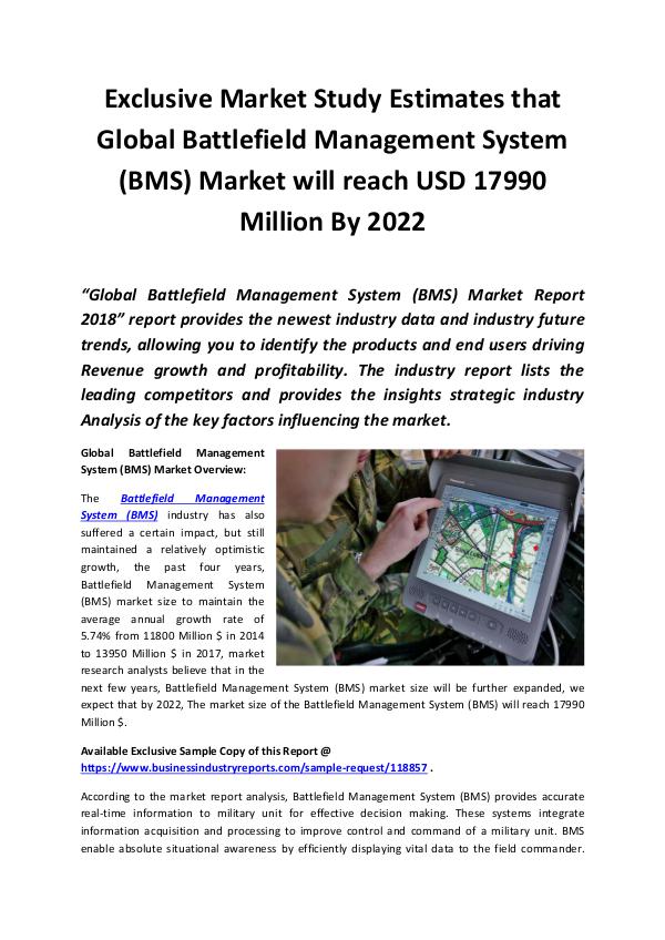 Battlefield Management System (BMS) Market 2018 -