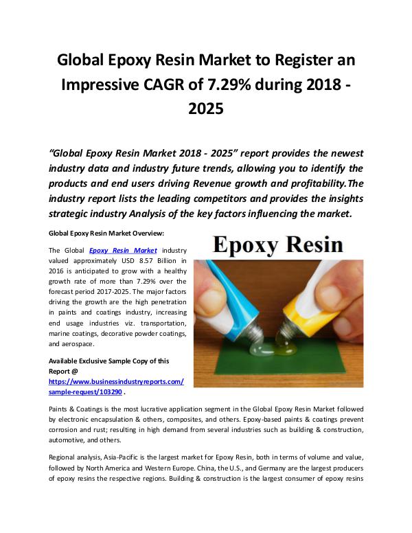 Market Research Reports Global Epoxy Resin Market Size Study, by Physical