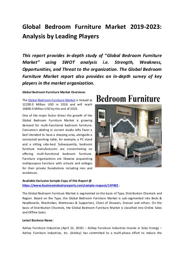 Global Bedroom Furniture Market Report 2019