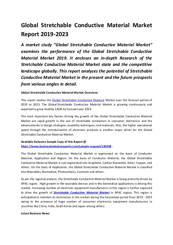 Market Research Reports Global Stretchable Conductive Material Market Repo