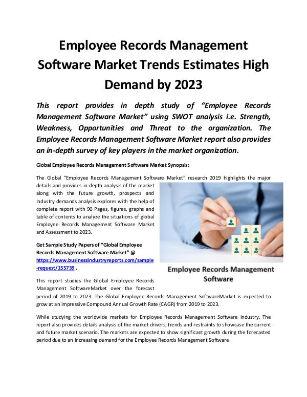 Market Research Reports Global Employee Records Management Software Market