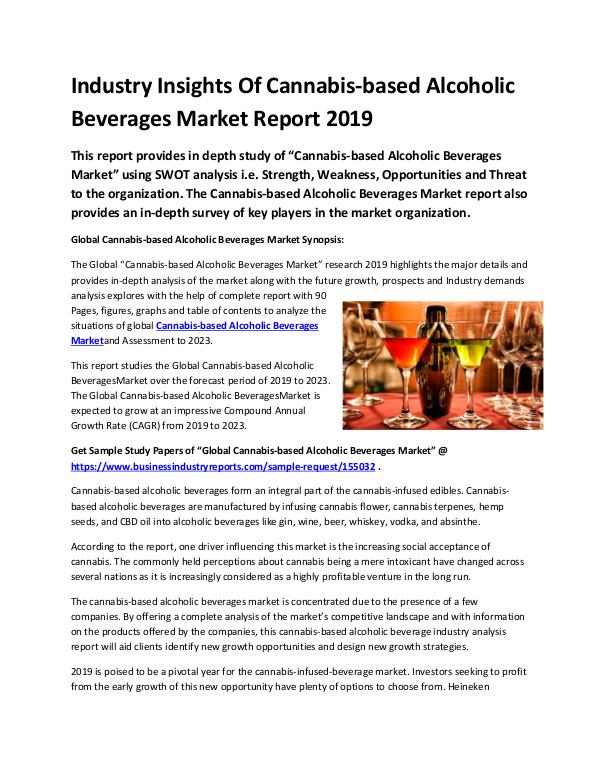 Global Cannabis-based Alcoholic Beverages Market R