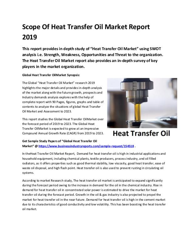 Market Research Reports Global Heat Transfer Oil Market Report 2019-conver