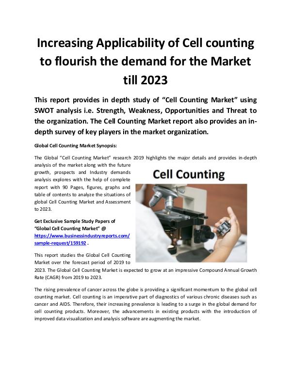 Market Research Reports Global Cell counting Market 2023