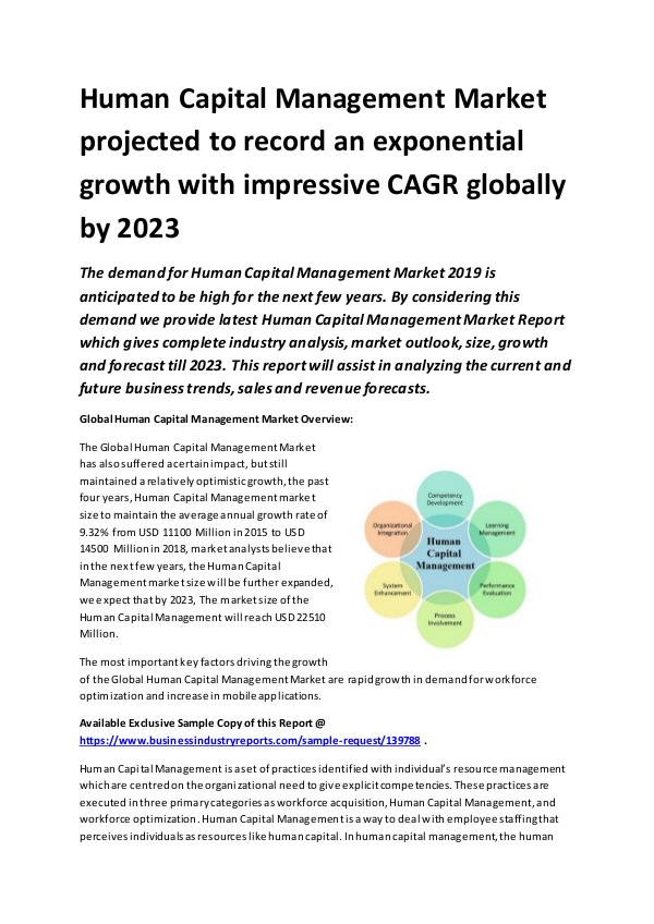 Global Human Capital Management Market Report 2019