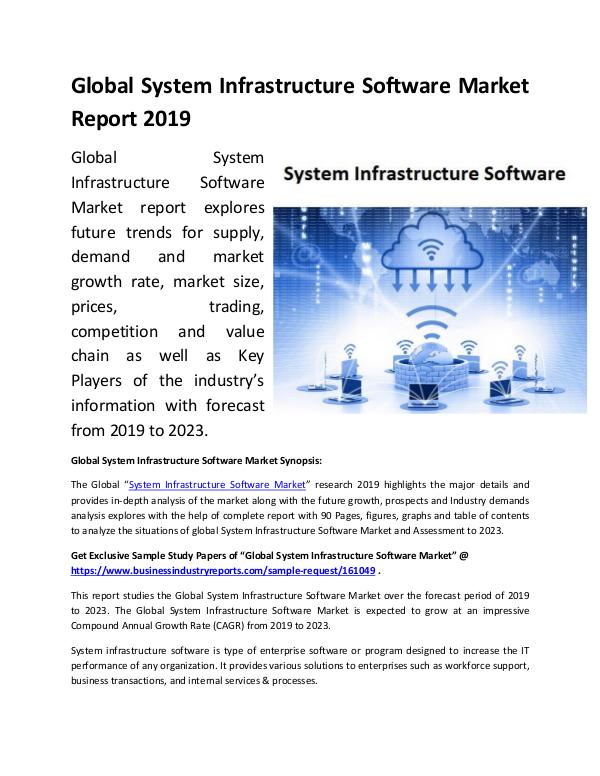 Market Research Reports Global System Infrastructure Software Market Repor