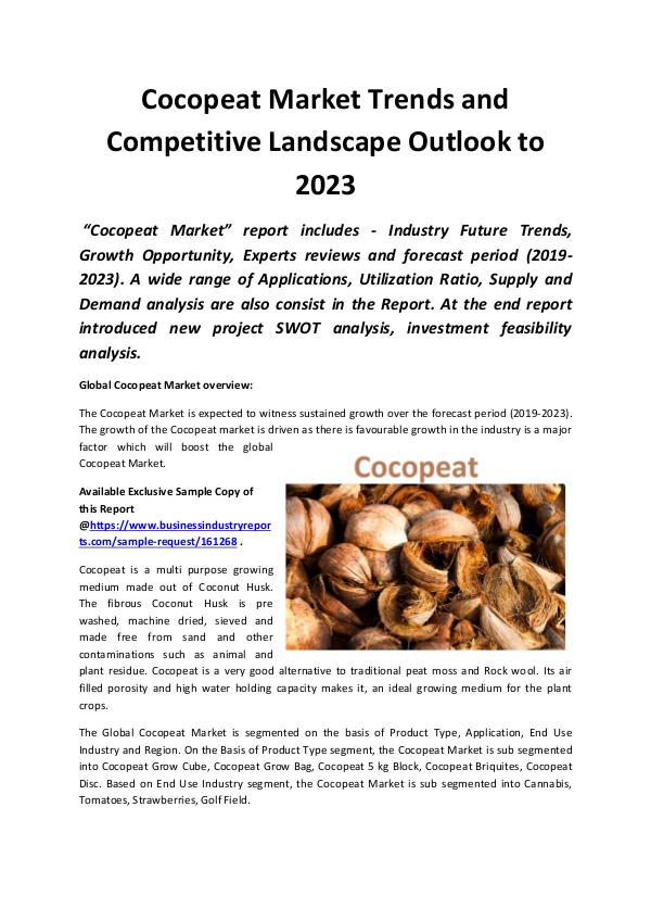 Global Cocopeat Market 2019