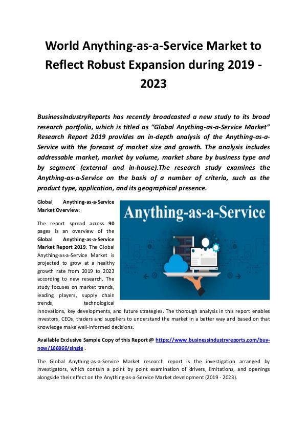 Market Research Reports Global Anything-as-a-Service Market Report 2019