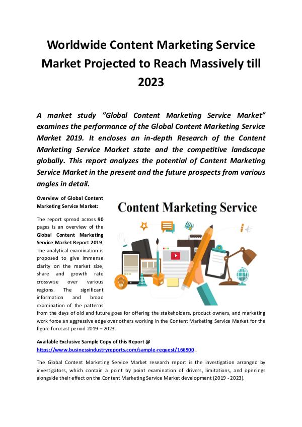 Market Research Reports Global Content Marketing Service Market Report 201