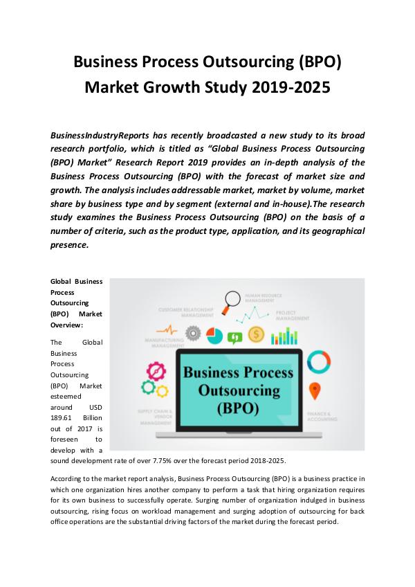 Global Business Process Outsourcing (BPO) Market 2