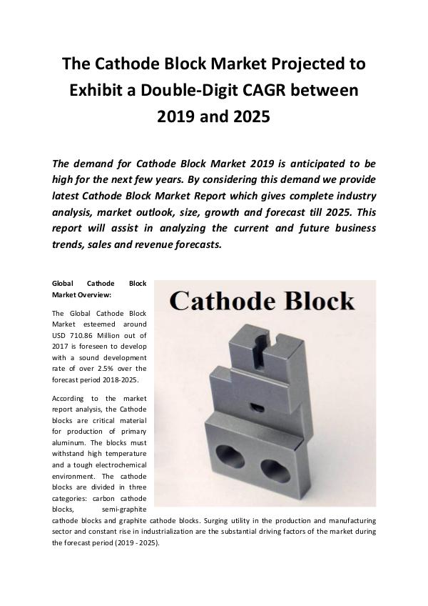Global Cathode Block Market 2019