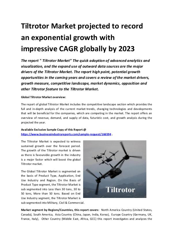 Global Tiltrotor Market Report 2019
