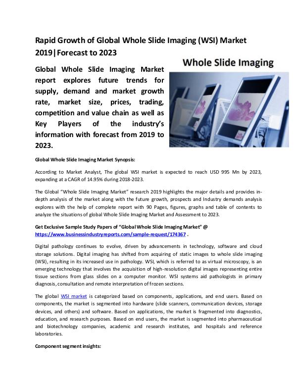 Market Research Reports Global Whole Slide Imaging