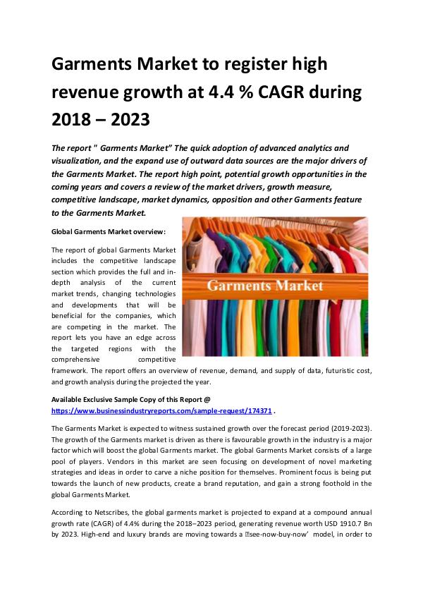 Market Research Reports Global Garments Market 2018-2023.docx