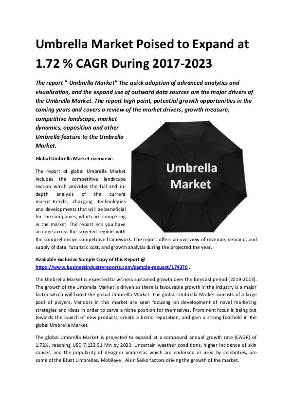 Market Research Reports Global Umbrella Market 2018-2023.docx