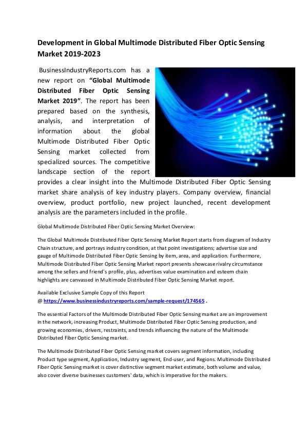 Market Research Reports Multimode Distributed Fiber Optic Sensing Market 2