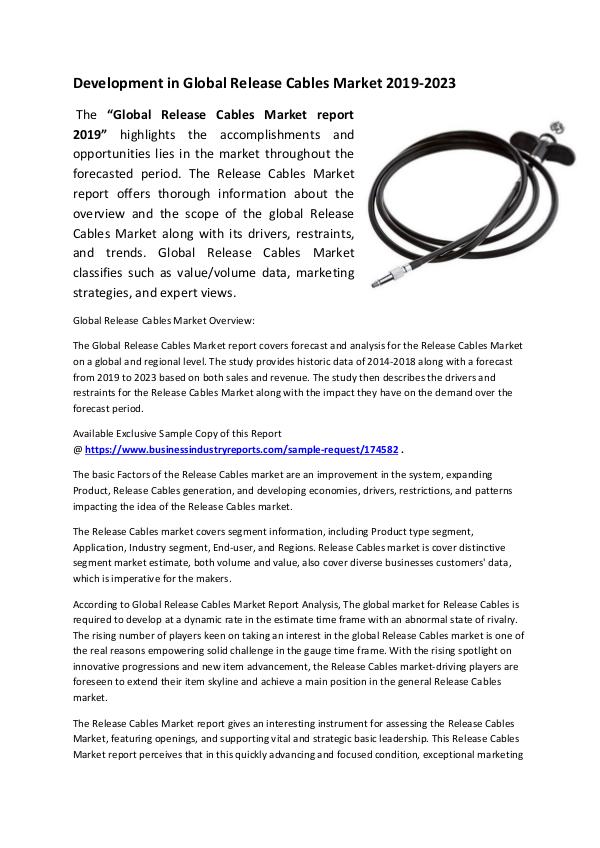 Release Cables Market 2019