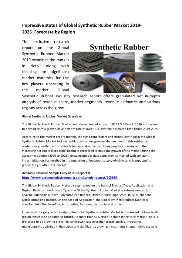 Global Synthetic Rubber Market Size Study, by Type