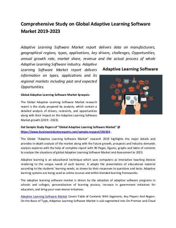Global Adaptive Learning Software Market Report 20