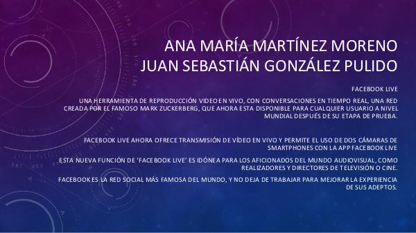 Facebook Live Ana maría Martínez moreno
