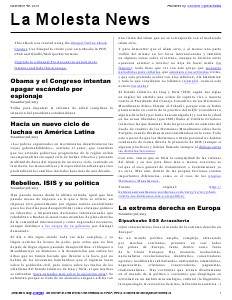 La Molesta News Primera edicion 4 Nov 2013