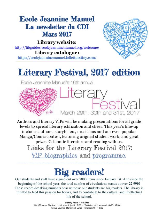 Library Newsletter March 2017