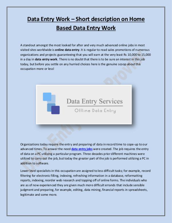 data entry job online earn money