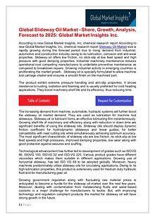 Slideway Oil Market 2019 By Regional Trend, Revenue & Growth Forecast
