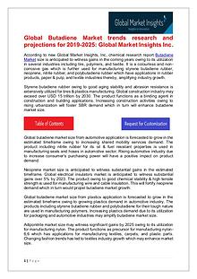 Butadiene Market trends research and projections for 2019-2025