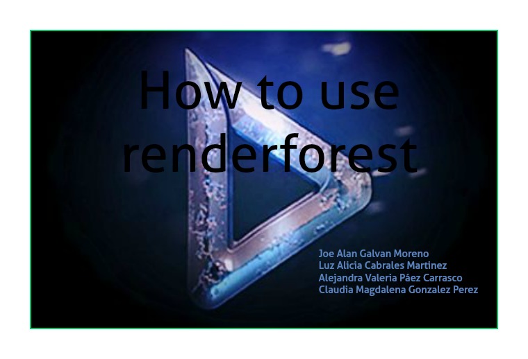 how to use renderforest 1