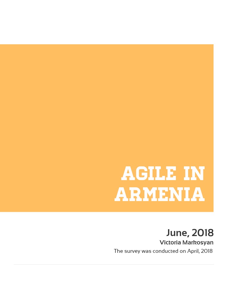 Agile in Armenia Volume 1