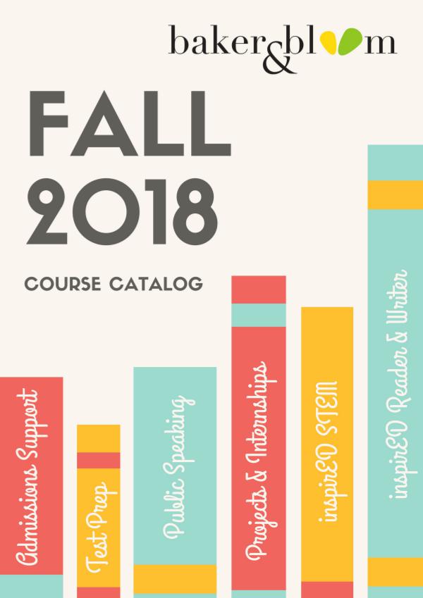 Fall 2018 Catalog Fall Catalog 2018 Web Version
