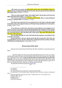 The Word of God about the resurrection of the dead
