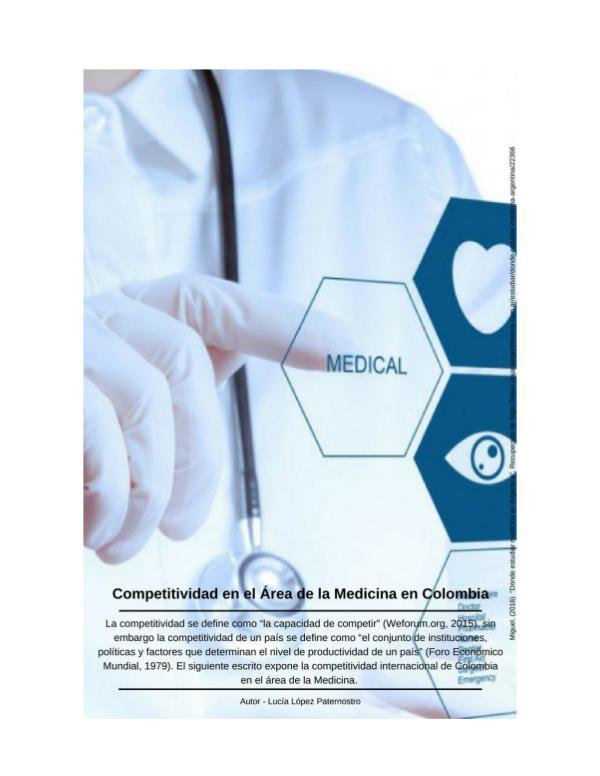 Competitividad de la Medicina en Colombia Competitividad de la Medicina en Colombia