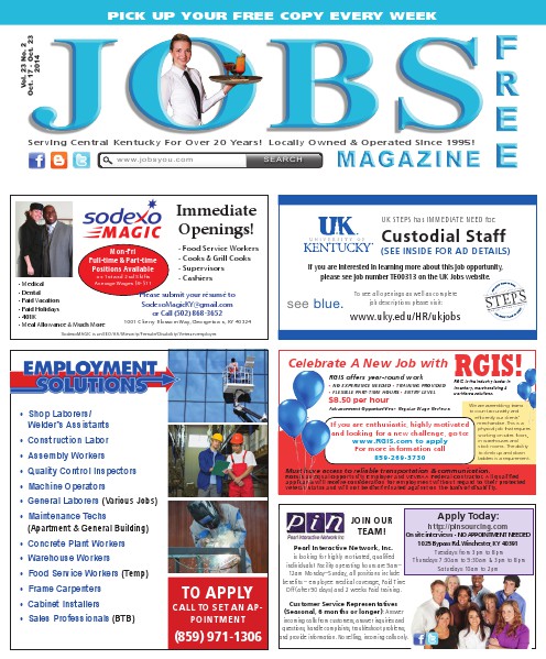 Jobs Magazine October 17 – 23, 2014
