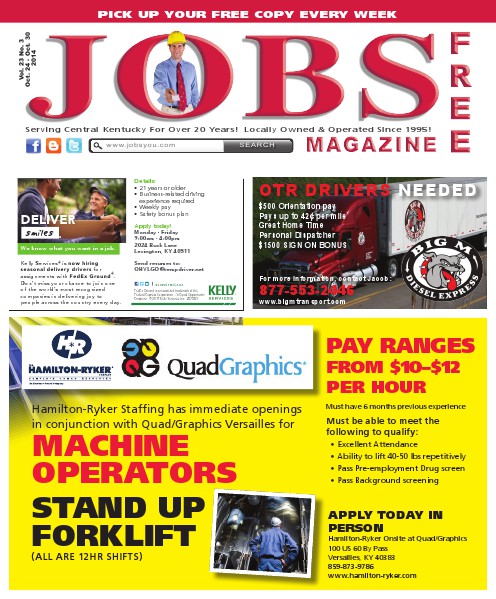 Jobs Magazine October 24 – 30, 2014
