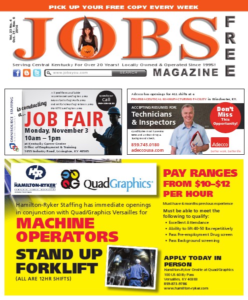Jobs Magazine October 31 – November 6, 2014
