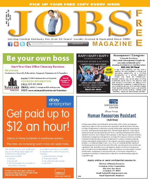 Jobs Magazine November 14 – 20, 2014