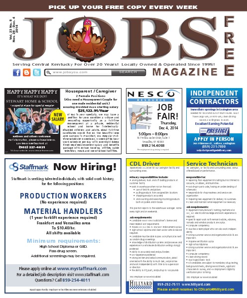 Jobs Magazine November 28 – December 4, 2014