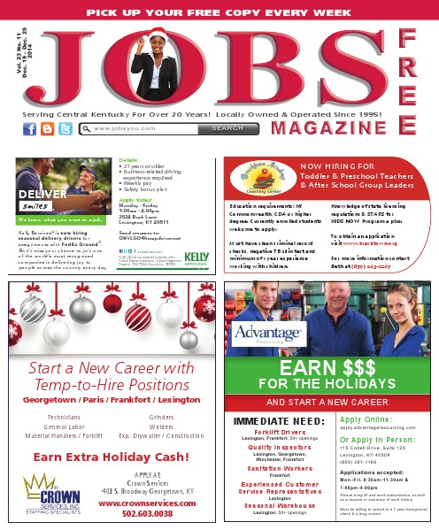 Jobs Magazine December 19 – 25, 2014