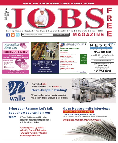 Jobs Magazine January 9 – 15, 2015