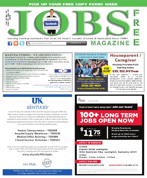 Jobs Magazine February 13 – 19, 2015