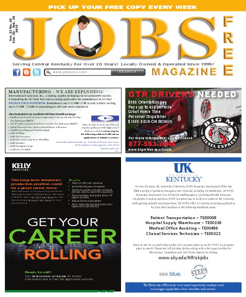 Jobs Magazine February 20 – 26, 2015