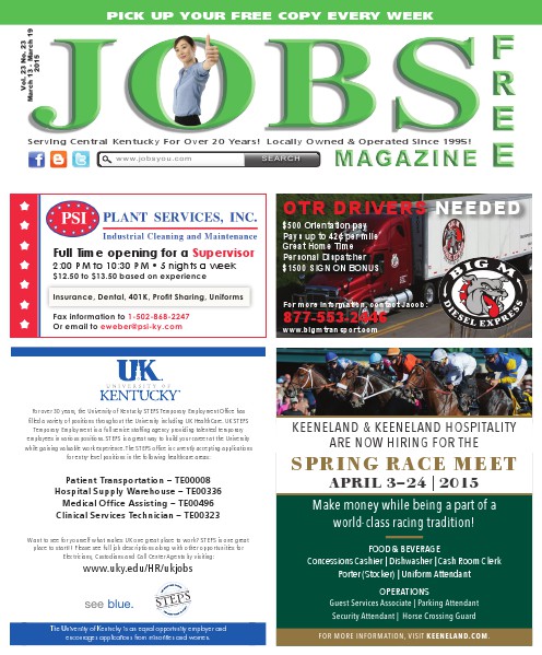 Jobs Magazine March 13 – 19, 2015