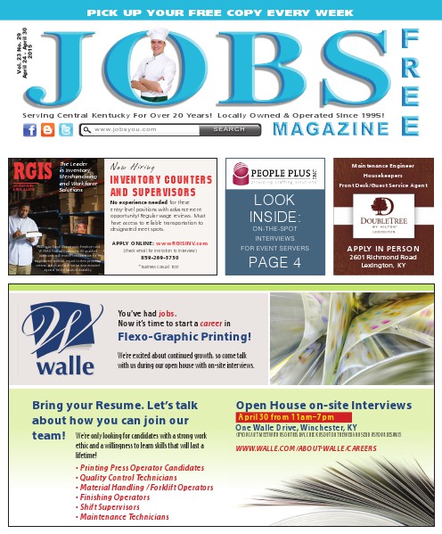 Jobs Magazine April 24 – 30, 2015