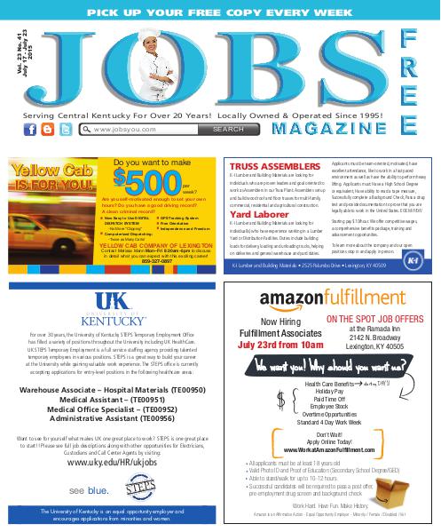 Jobs Magazine July 17 – 23, 2015