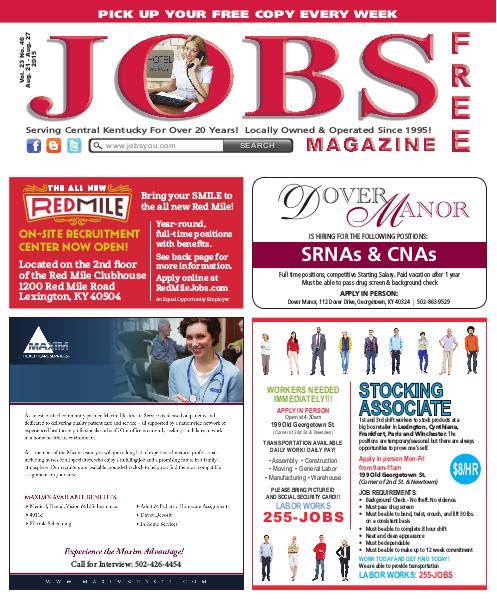 Jobs Magazine August 21 – 27, 2015