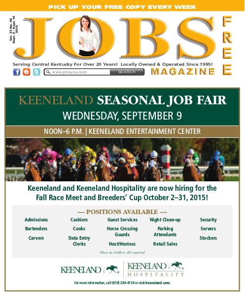Jobs Magazine September 4 – 10, 2015